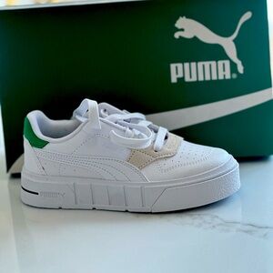 Youth Puma white sneakers